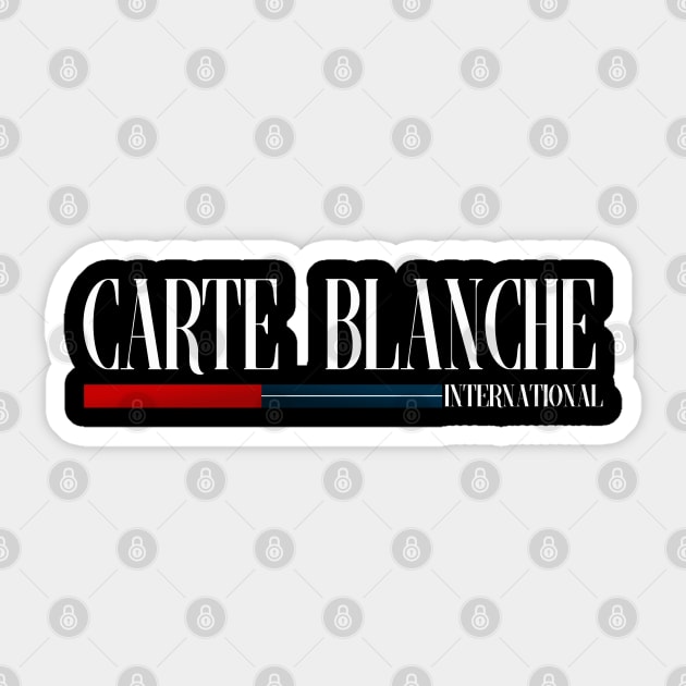 Carte Blanche International Sticker by GLStyleDesigns